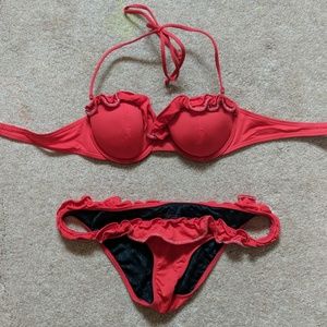 Victoria's Secret red beaded bikini